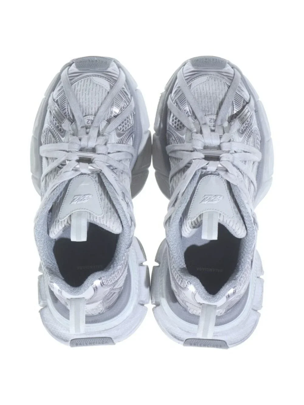 Balenciaga Lace Matelasse Low Cut Sneakers Gray